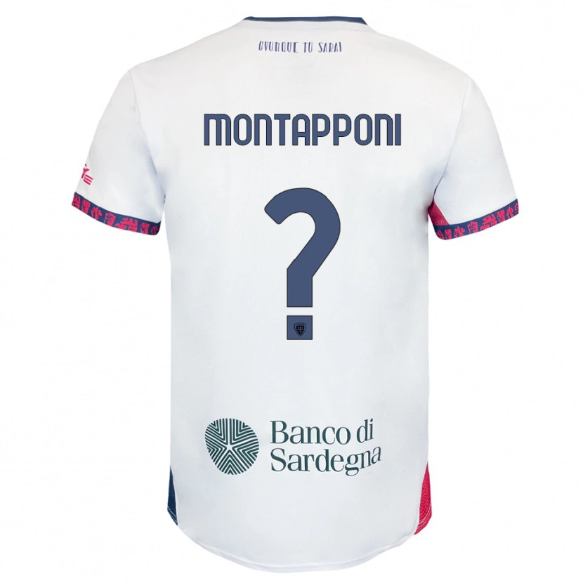 Danxen Men Leonardo Montapponi #0 White Navy Red Away Jersey 2025/26 T-Shirt