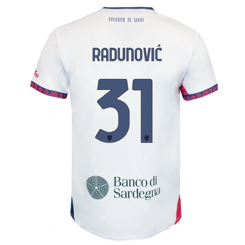 Danxen Men Boris Radunović #31 White Navy Red Away Jersey 2025/26 T-Shirt