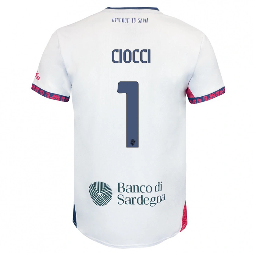 Danxen Men Giuseppe Ciocci #1 White Navy Red Away Jersey 2025/26 T-Shirt