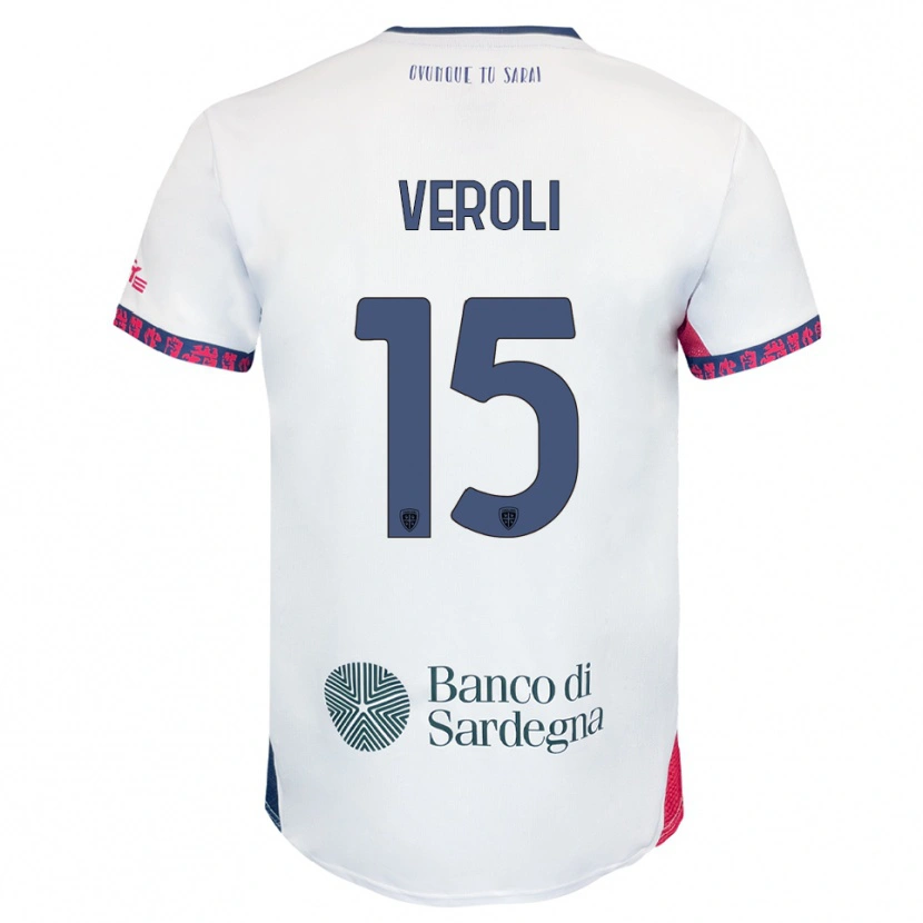 Danxen Men Davide Veroli #15 White Navy Red Away Jersey 2025/26 T-Shirt