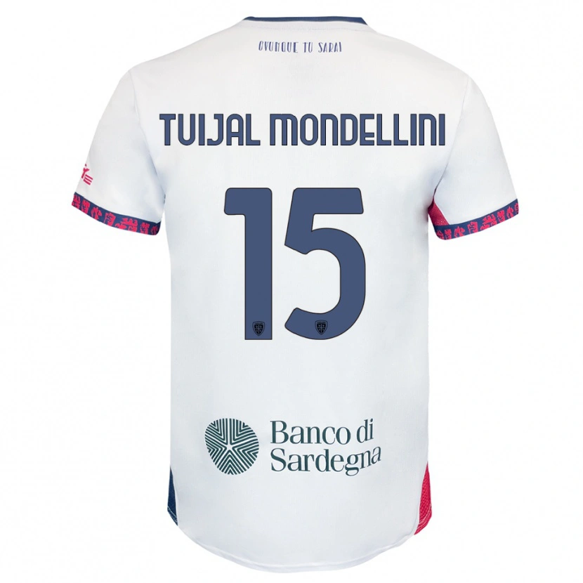 Danxen Men Luca Tuijai Mondellini #15 White Navy Red Away Jersey 2025/26 T-Shirt