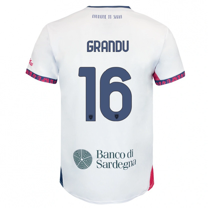 Danxen Men Nicola Grandu #16 White Navy Red Away Jersey 2025/26 T-Shirt