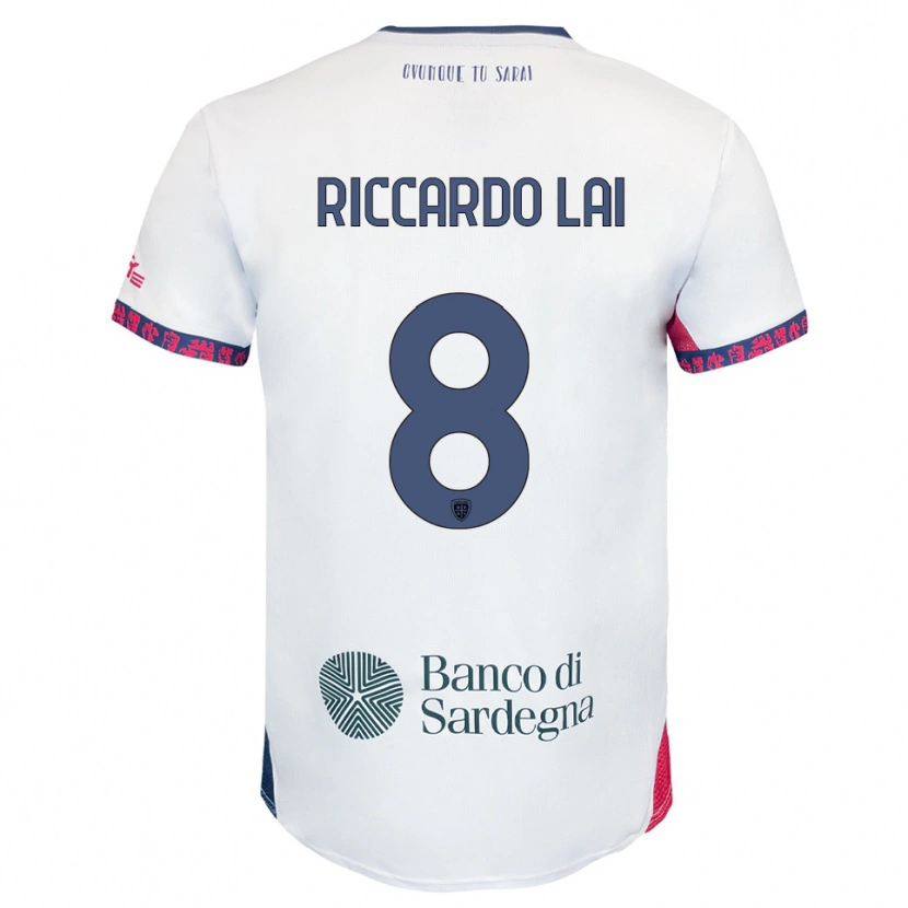 Danxen Men Riccardo Lai #8 White Navy Red Away Jersey 2025/26 T-Shirt