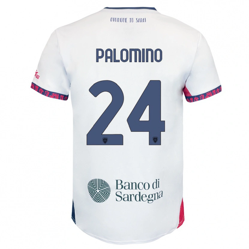 Danxen Men Jose Luis Palomino #24 White Navy Red Away Jersey 2025/26 T-Shirt