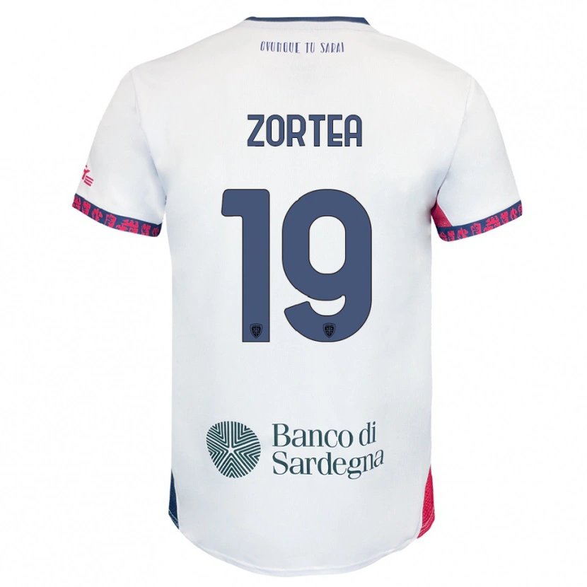 Danxen Men Nadir Zortea #19 White Navy Red Away Jersey 2025/26 T-Shirt