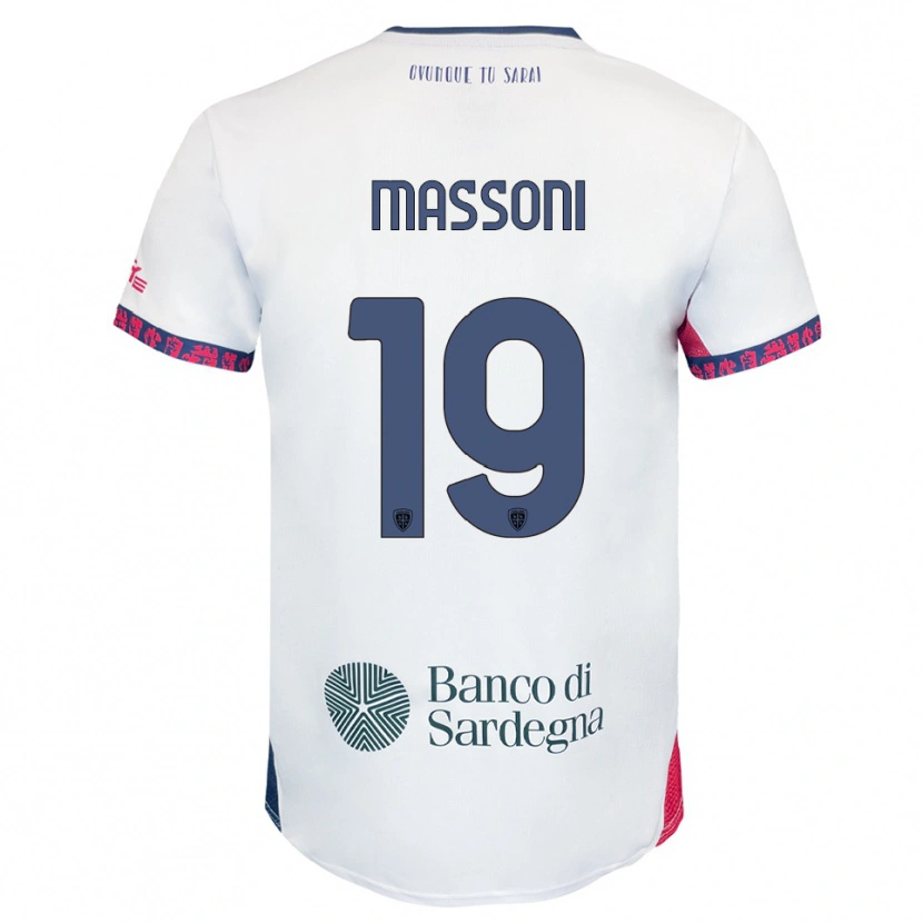 Danxen Men Nicholas Massoni #19 White Navy Red Away Jersey 2025/26 T-Shirt