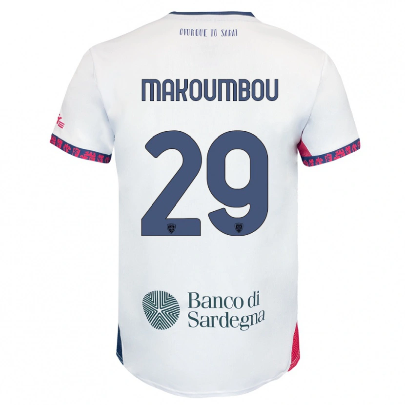 Danxen Men Antoine Makoumbou #29 White Navy Red Away Jersey 2025/26 T-Shirt