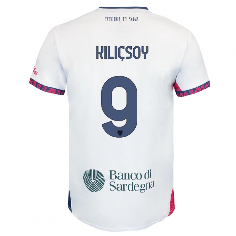 Danxen Men Semih Kılıçsoy #9 White Navy Red Away Jersey 2025/26 T-Shirt