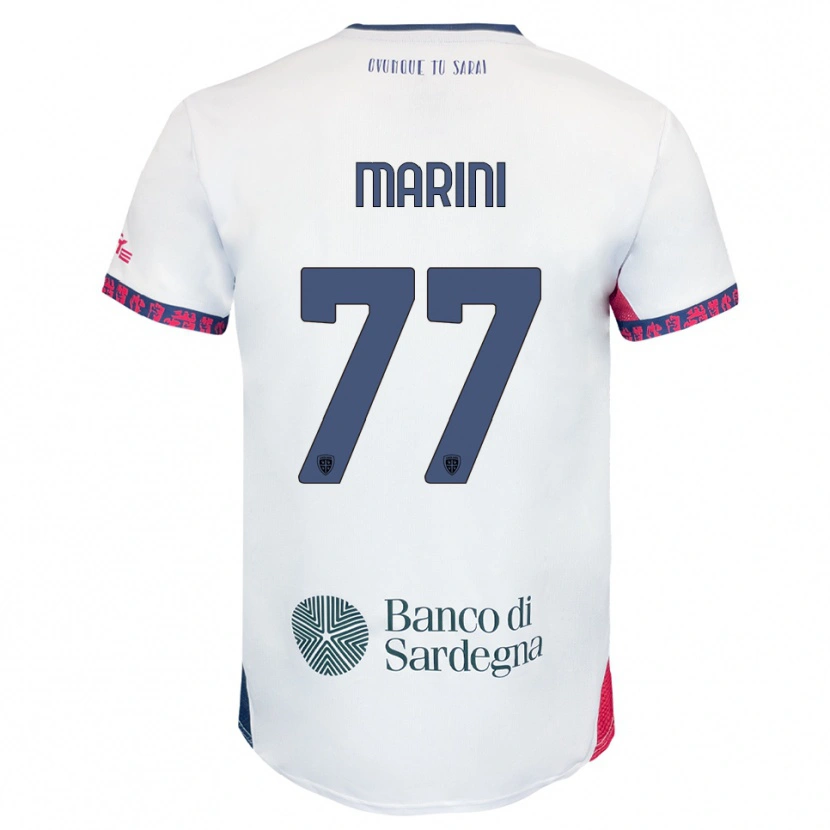 Danxen Men Matteo Marini #77 White Navy Red Away Jersey 2025/26 T-Shirt