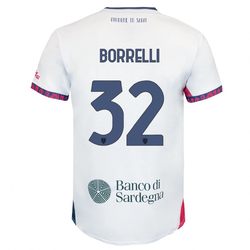 Danxen Men Gennaro Borrelli #32 White Navy Red Away Jersey 2025/26 T-Shirt
