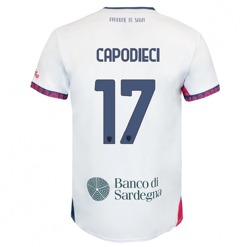 Danxen Men Loris Capodieci #17 White Navy Red Away Jersey 2025/26 T-Shirt