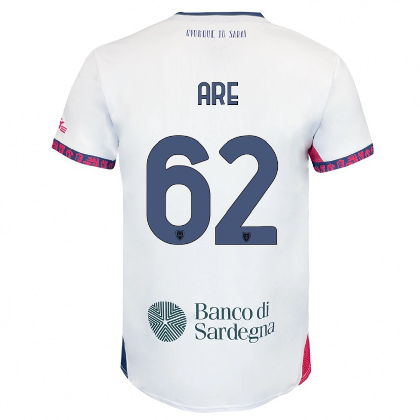 Danxen Men Emmanuele Are #62 White Navy Red Away Jersey 2025/26 T-Shirt