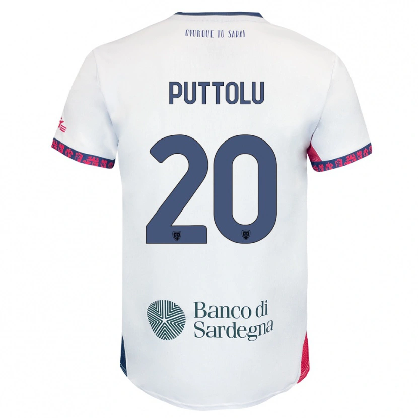 Danxen Men Diego Puttolu #20 White Navy Red Away Jersey 2025/26 T-Shirt