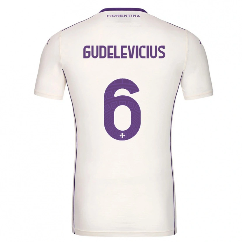 Danxen Men Ernestas Gudelevičius #6 White Purple Red Away Jersey 2025/26 T-Shirt