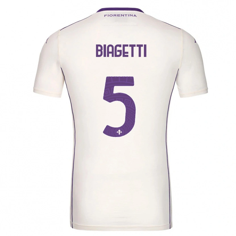 Danxen Men Christian Biagetti #5 White Purple Red Away Jersey 2025/26 T-Shirt