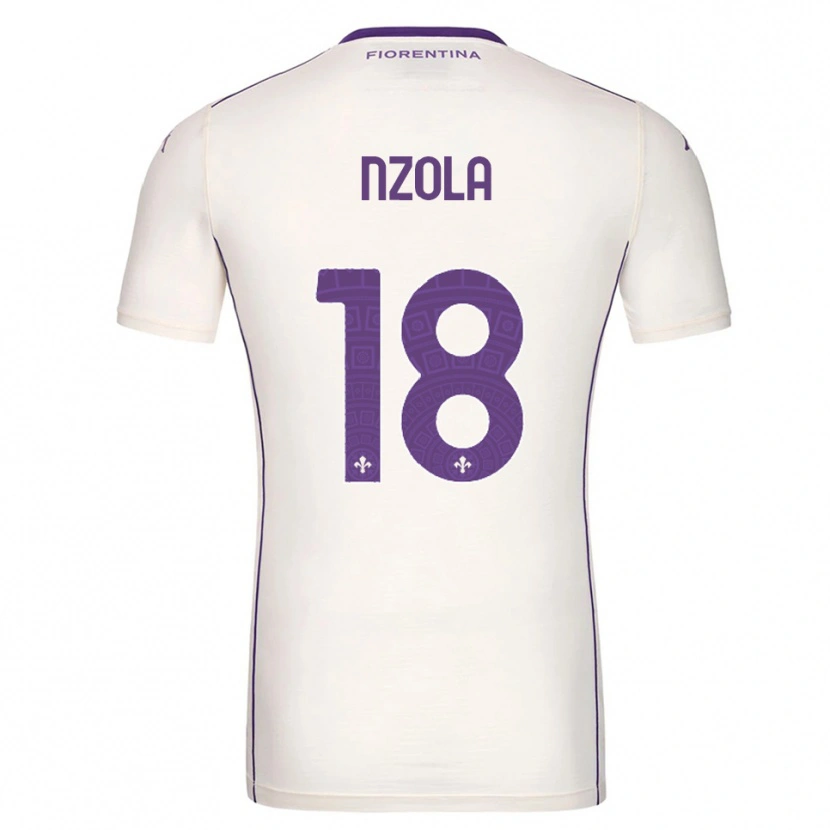 Danxen Men M'bala Nzola #18 White Purple Red Away Jersey 2025/26 T-Shirt