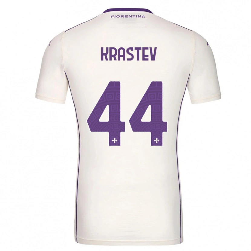 Danxen Men Dimo Krastev #44 White Purple Red Away Jersey 2025/26 T-Shirt