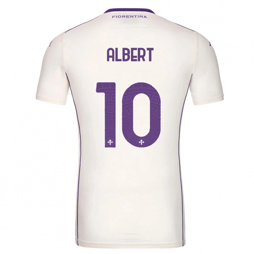 Danxen Men Albert Gudmundsson #10 White Purple Red Away Jersey 2025/26 T-Shirt
