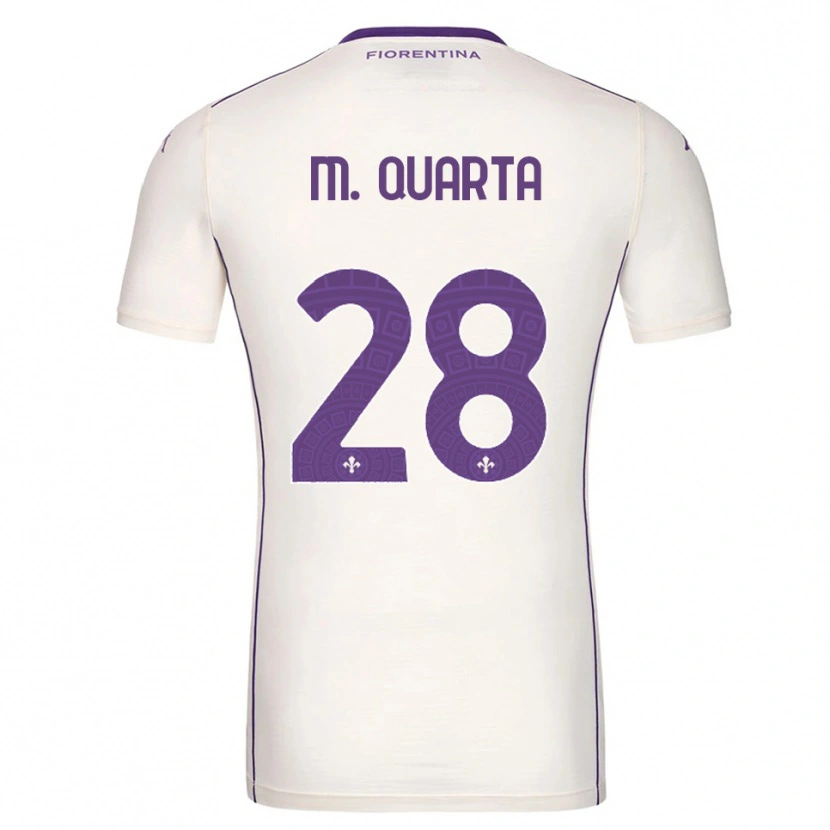 Danxen Men Lucas Martinez Quarta #28 White Purple Red Away Jersey 2025/26 T-Shirt