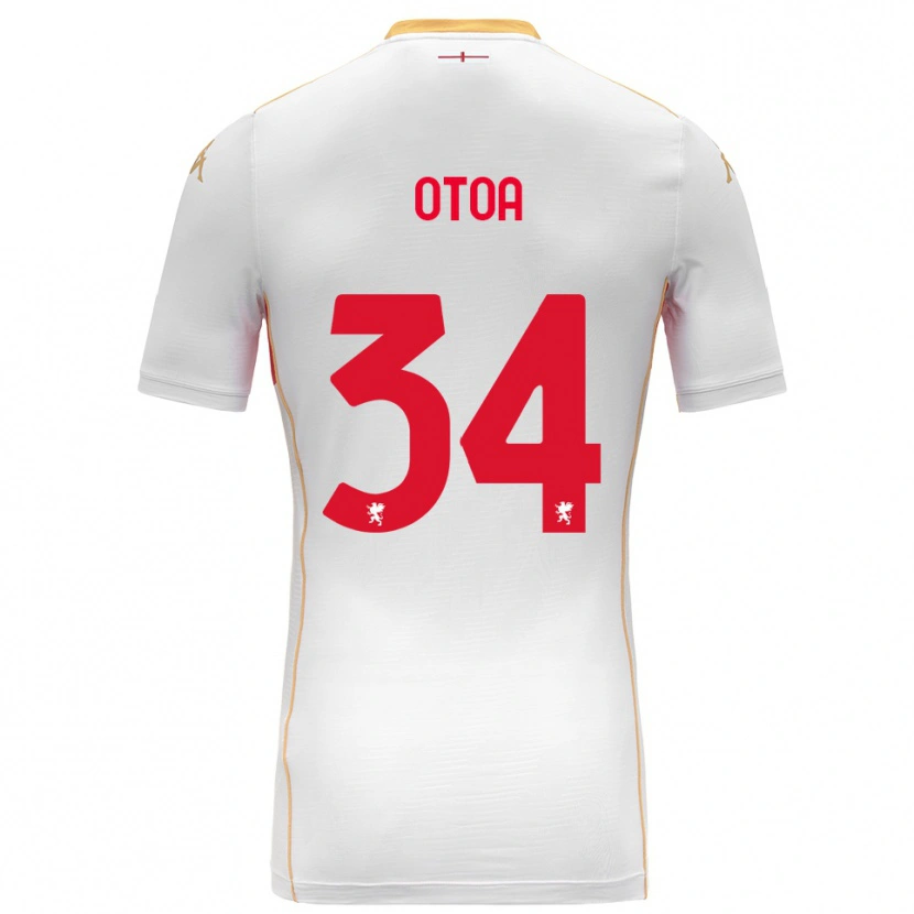 Danxen Men Sebastian Otoa #34 White Red Away Jersey 2025/26 T-Shirt