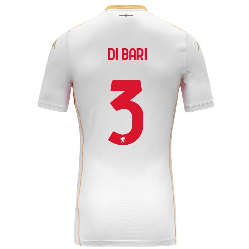 Danxen Men Martina Di Bari #3 White Red Away Jersey 2025/26 T-Shirt