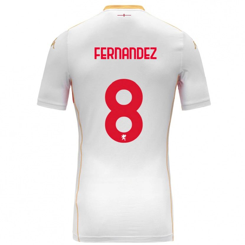 Danxen Men Maria Fernandez #8 White Red Away Jersey 2025/26 T-Shirt