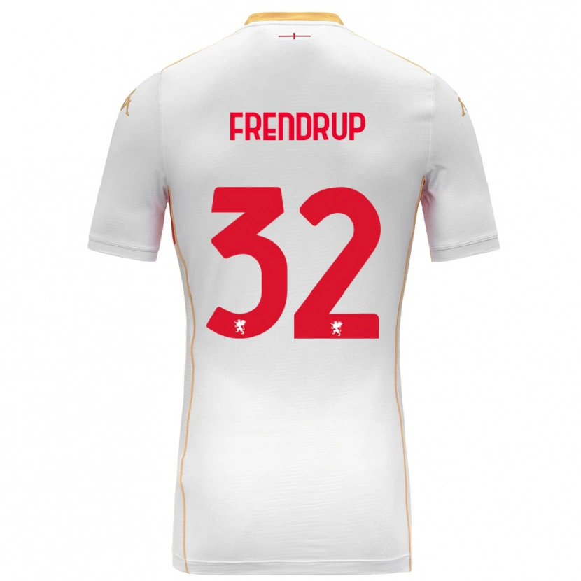 Danxen Men Morten Frendrup #32 White Red Away Jersey 2025/26 T-Shirt