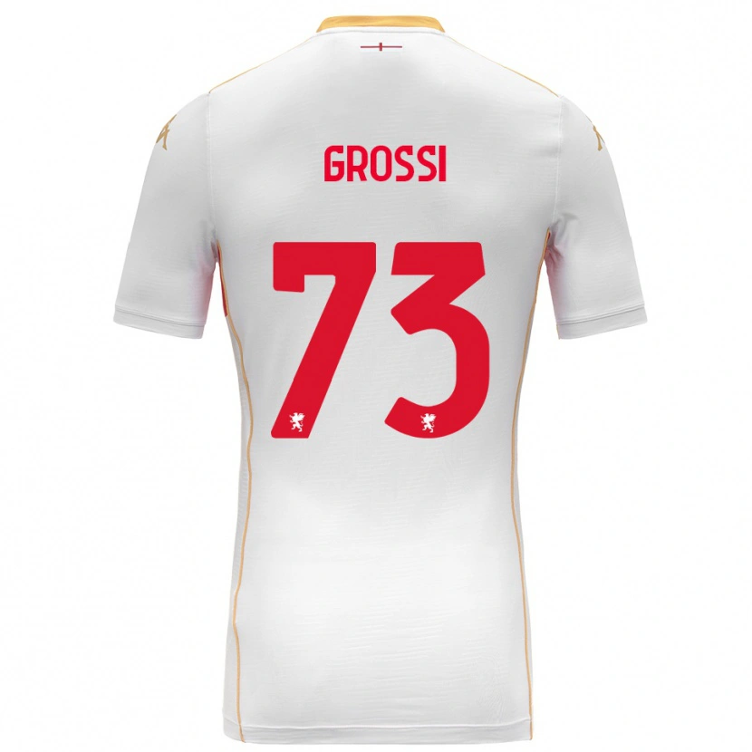 Danxen Men Jacopo Grossi #73 White Red Away Jersey 2025/26 T-Shirt