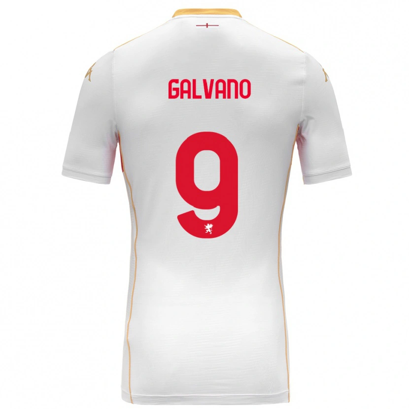 Danxen Men Cristian Galvano #9 White Red Away Jersey 2025/26 T-Shirt