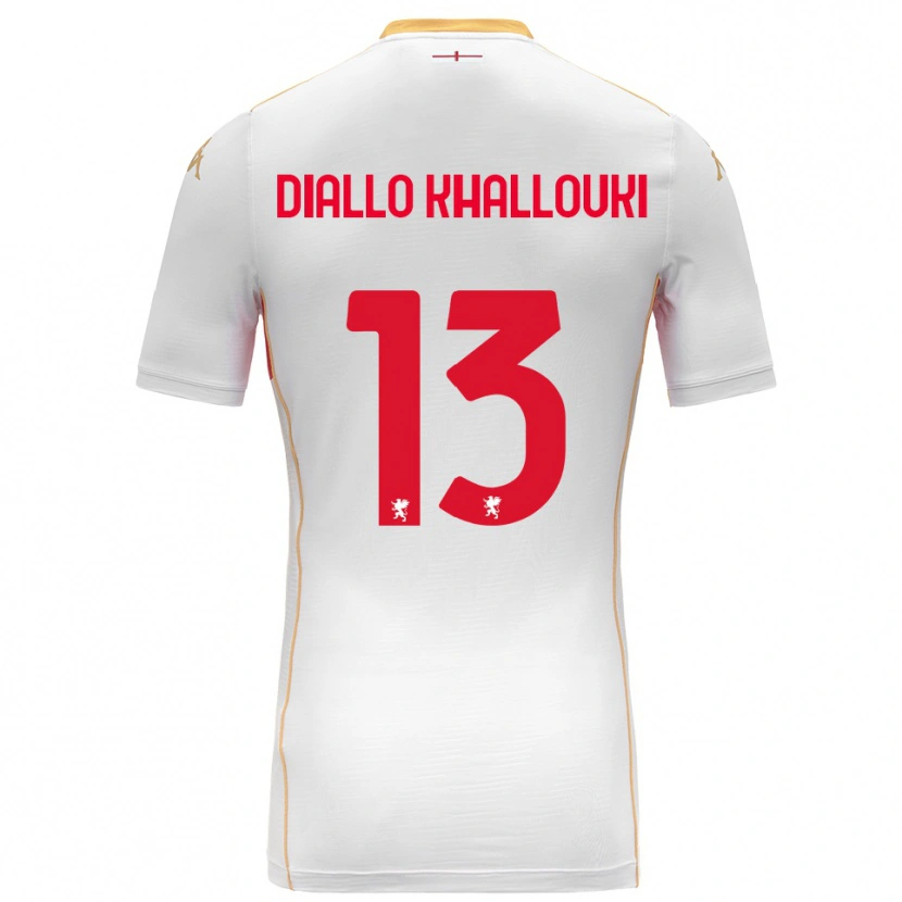Danxen Men Siaka Diallo Khallouki #13 White Red Away Jersey 2025/26 T-Shirt