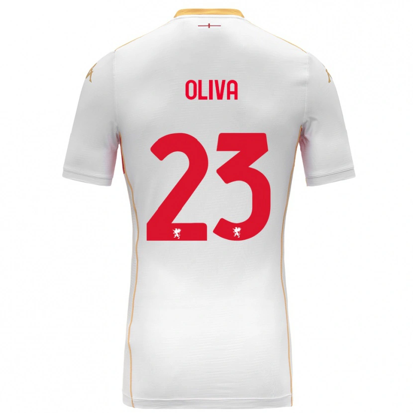 Danxen Men Eleonora Oliva #23 White Red Away Jersey 2025/26 T-Shirt