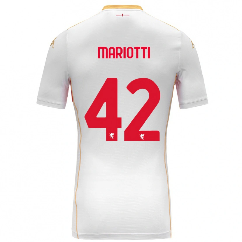 Danxen Men Andrea Mariotti #42 White Red Away Jersey 2025/26 T-Shirt