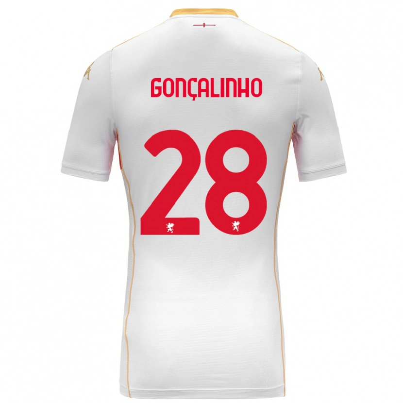 Danxen Men João Gonçalinho #28 White Red Away Jersey 2025/26 T-Shirt