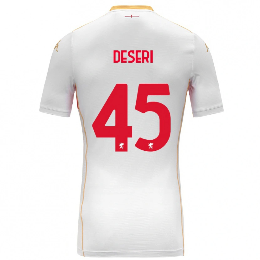 Danxen Men Gracien Deseri #45 White Red Away Jersey 2025/26 T-Shirt