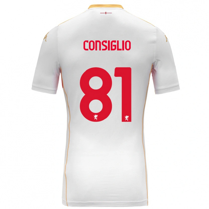 Danxen Men Leonardo Consiglio #81 White Red Away Jersey 2025/26 T-Shirt
