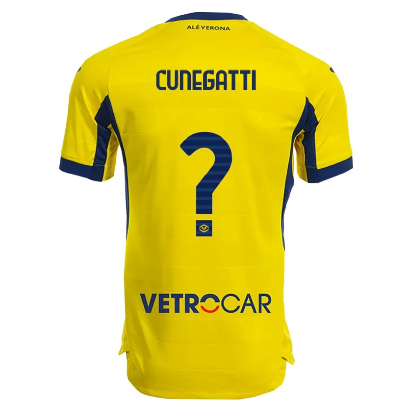 Danxen Men Andrea Cunegatti #0 Yellow Navy Away Jersey 2025/26 T-Shirt