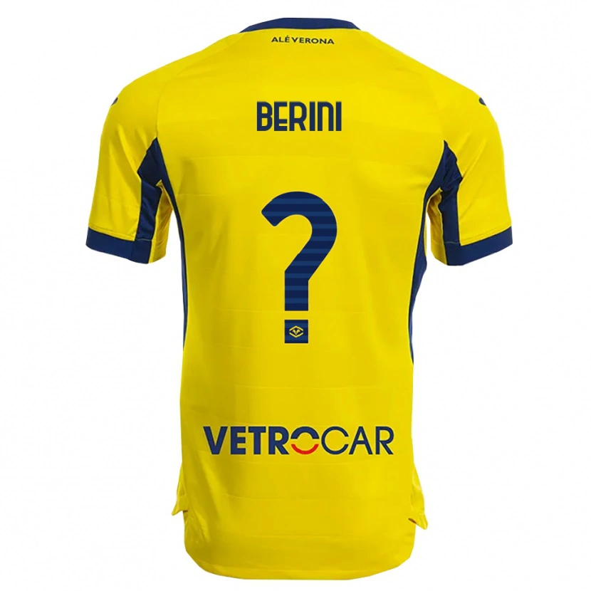 Danxen Men Andrea Berini #0 Yellow Navy Away Jersey 2025/26 T-Shirt