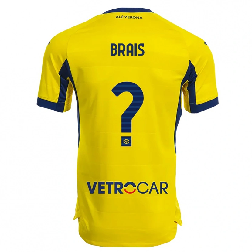 Danxen Men Alessandro Brais #0 Yellow Navy Away Jersey 2025/26 T-Shirt