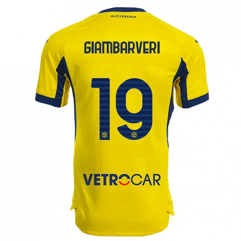 Danxen Men Mattia Giambarveri #19 Yellow Navy Away Jersey 2025/26 T-Shirt