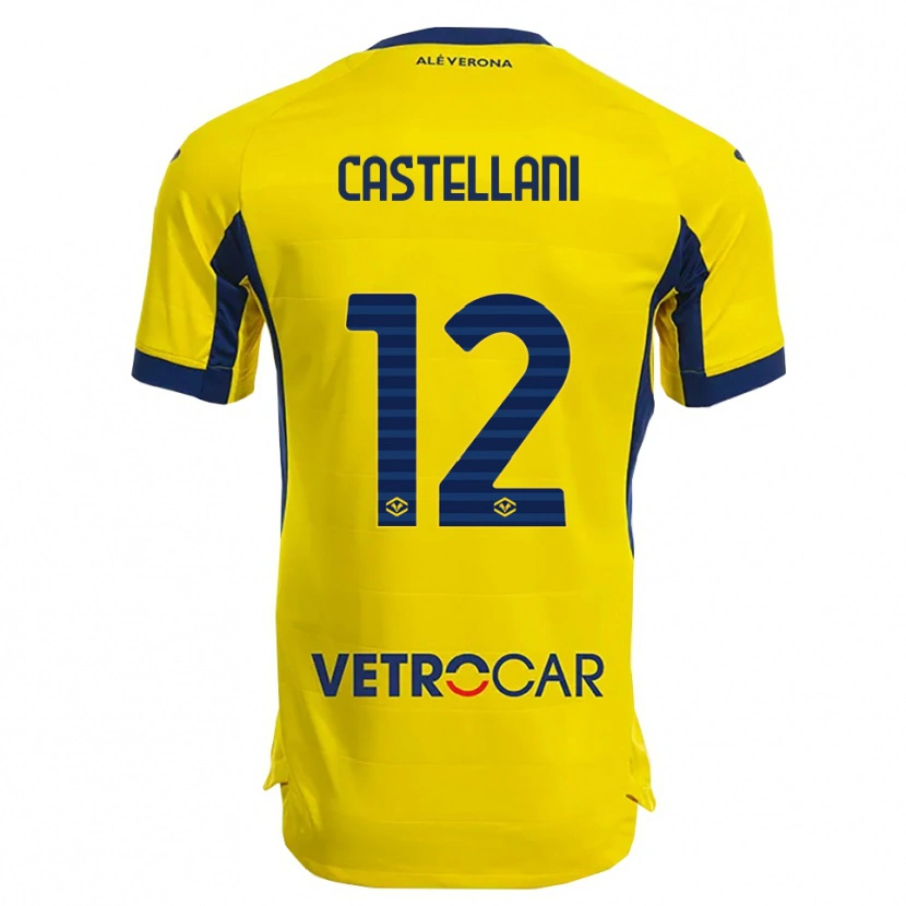 Danxen Men Zeno Castellani #12 Yellow Navy Away Jersey 2025/26 T-Shirt
