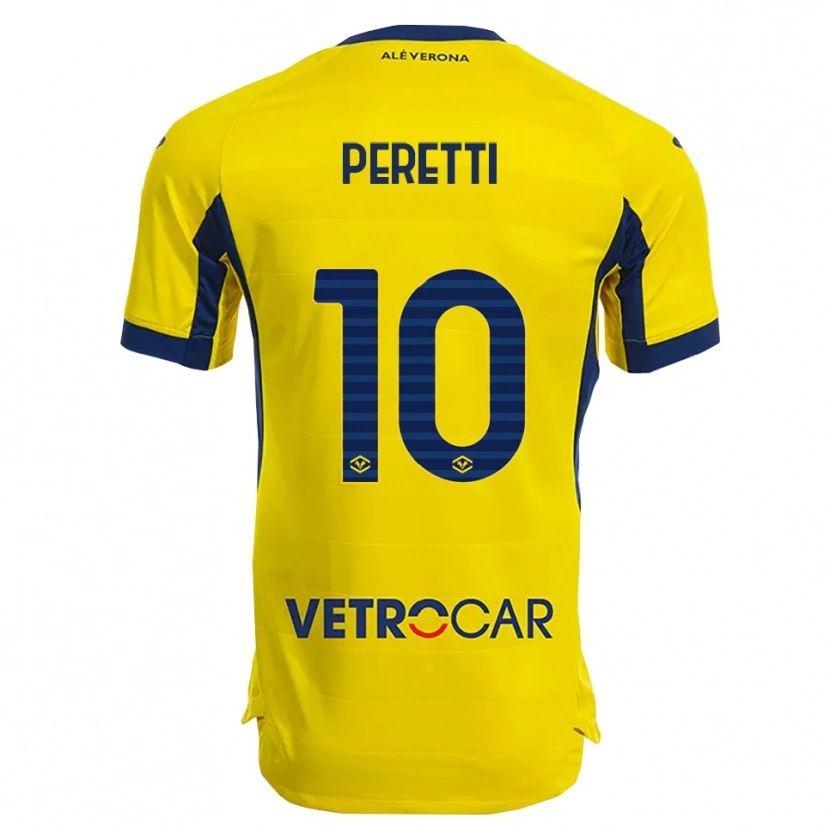 Danxen Men Rachele Peretti #10 Yellow Navy Away Jersey 2025/26 T-Shirt