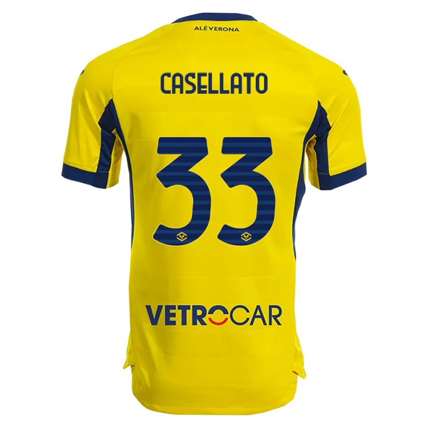 Danxen Men Elisa Casellato #33 Yellow Navy Away Jersey 2025/26 T-Shirt