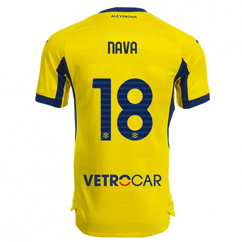 Danxen Men Maddalena Nava #18 Yellow Navy Away Jersey 2025/26 T-Shirt