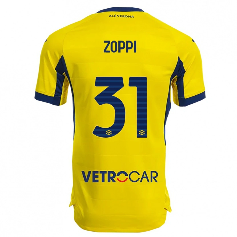 Danxen Men Sofia Zoppi #31 Yellow Navy Away Jersey 2025/26 T-Shirt