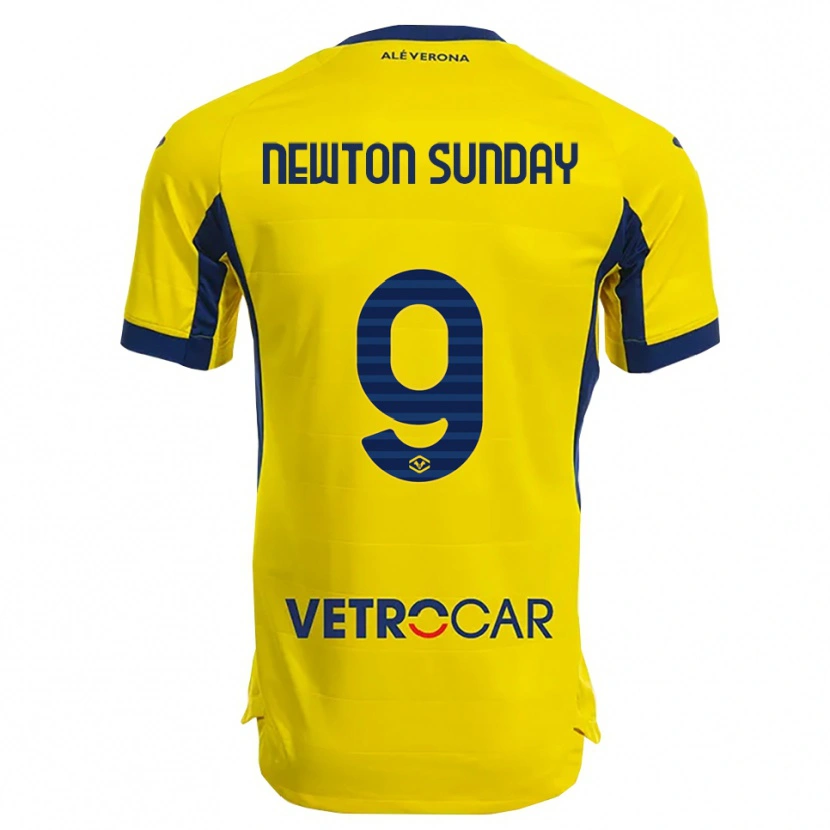Danxen Men Eloghosa Newton Sunday #9 Yellow Navy Away Jersey 2025/26 T-Shirt