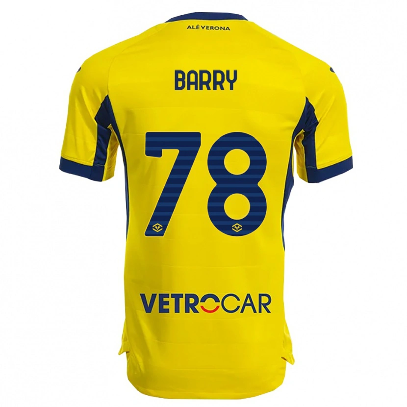 Danxen Men Oumar Barry #78 Yellow Navy Away Jersey 2025/26 T-Shirt
