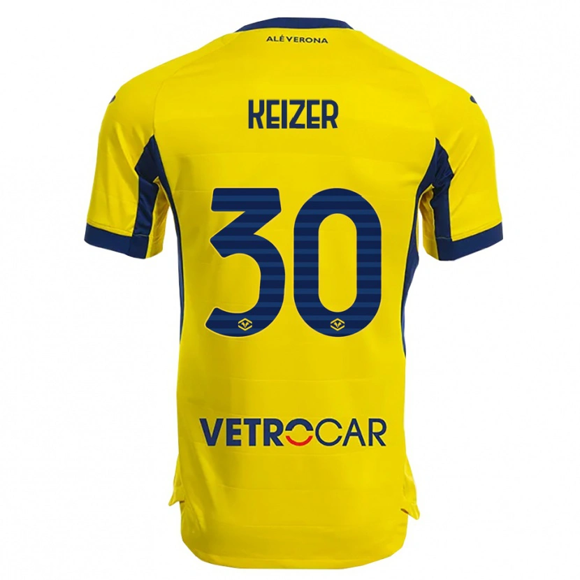 Danxen Men Fanny Keizer #30 Yellow Navy Away Jersey 2025/26 T-Shirt