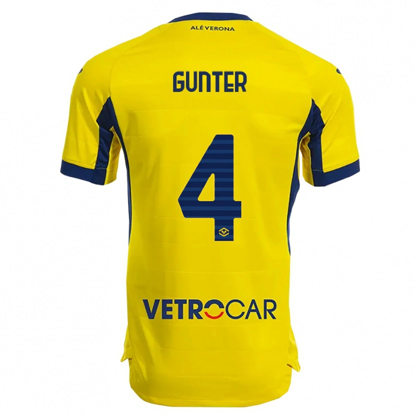 Danxen Men Koray Günter #4 Yellow Navy Away Jersey 2025/26 T-Shirt