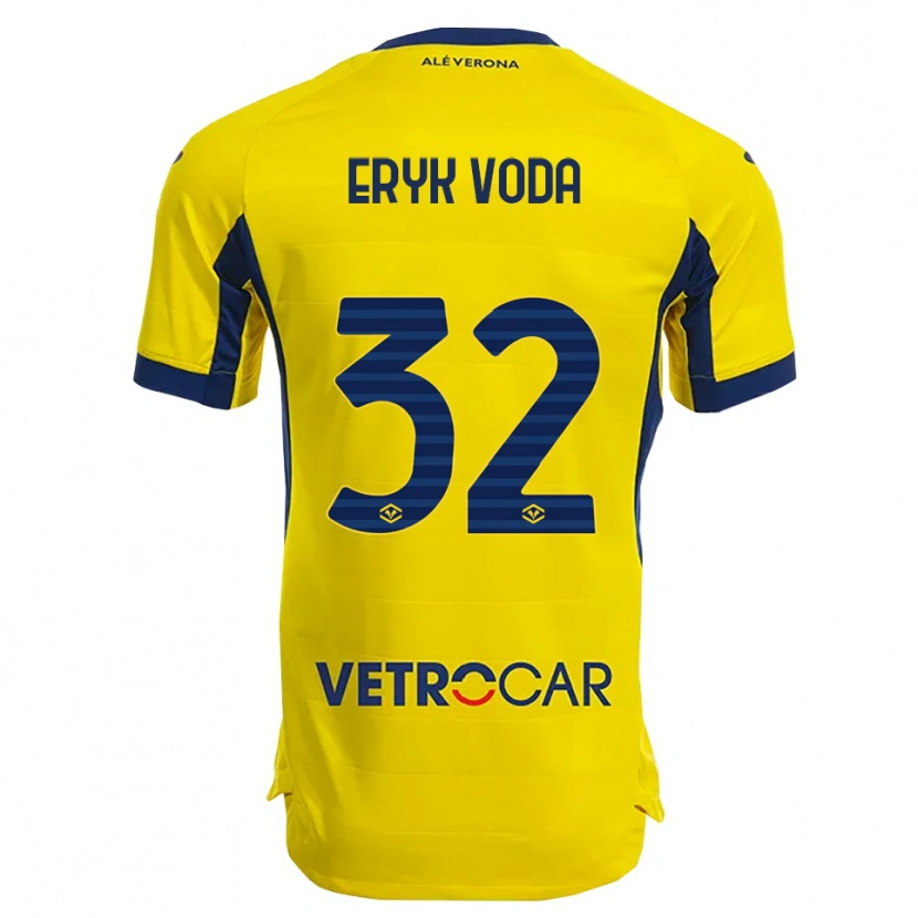 Danxen Men Eryk Vodă #32 Yellow Navy Away Jersey 2025/26 T-Shirt