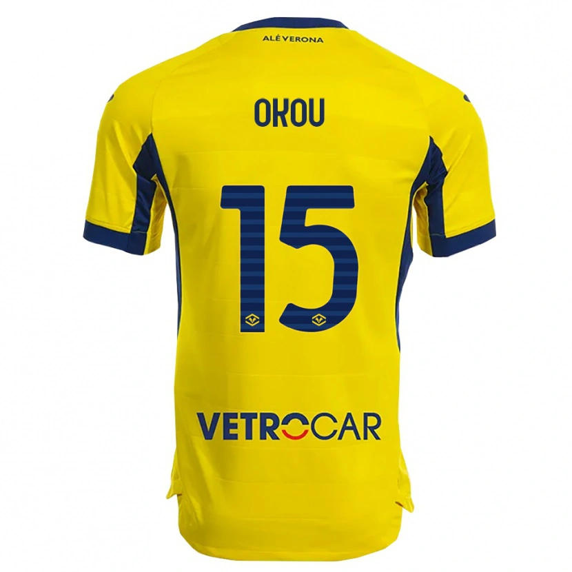 Danxen Men Yllan Okou #15 Yellow Navy Away Jersey 2025/26 T-Shirt